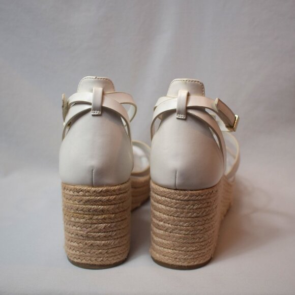 New Franco Sarto Pana Espadrille Wedge Sandals White Size 8.5M No Tags No Box - Picture 6 of 8